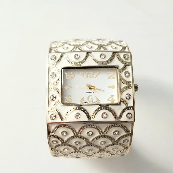 Collectibles by Adrienne Ivory Enamel Cuff Watch main image 6